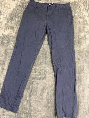 Chaps Mens Flat Front Navy Cotton Pants 34